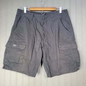 Wrangler Cargo Shorts Utility Pockets Black Men's Size 34x10